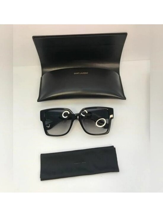 New  - ? Authentic Saint Laurent Black Grey Sunglasses SLM9 main image 4